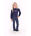 B.NOSY Y607-5637 Priya Flared Pants 155 Navy Smart check