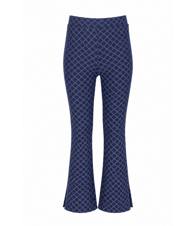 B.NOSY Y607-5637 Priya Flared Pants 155 Navy Smart check