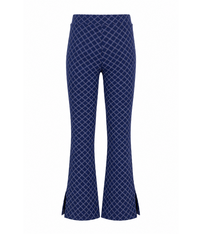 B.NOSY Y607-5637 Priya Flared Pants 155 Navy Smart check