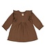 Feetje Jurk pointelle rib AOP -  Lucky Bloombird Bruin