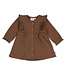 Feetje Jurk pointelle rib AOP -  Lucky Bloombird Bruin