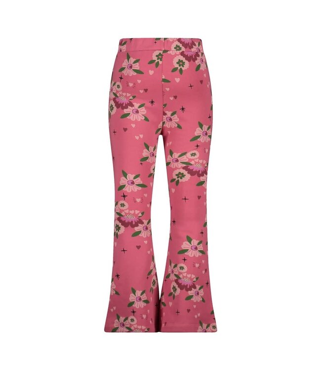 Jubel 92200520 Flared broek AOP - Moon Flowers Roze