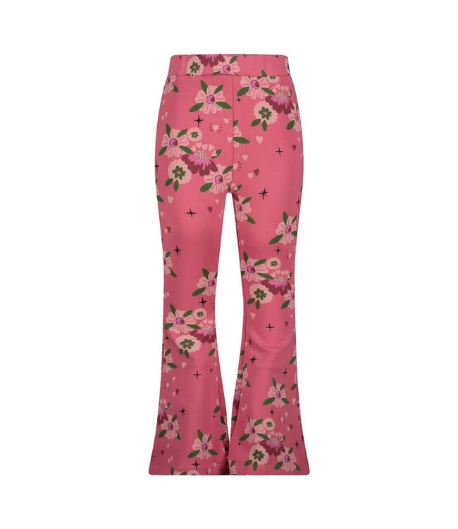 Jubel 92200520 Flared broek AOP - Moon Flowers Roze