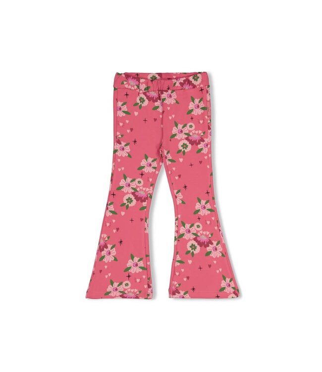 Jubel 92200520 Flared broek AOP - Moon Flowers Roze