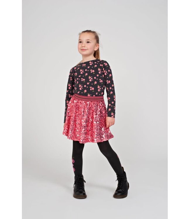 Jubel 90600325 Pailetten rok - Moon Flowers Roze