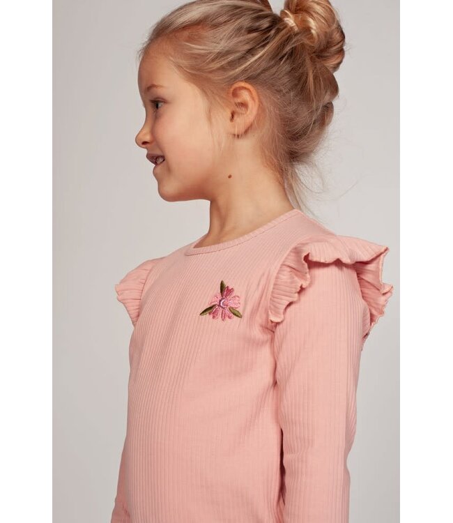 Jubel 91600470 Longsleeve rib - Moon Flowers l.Roze