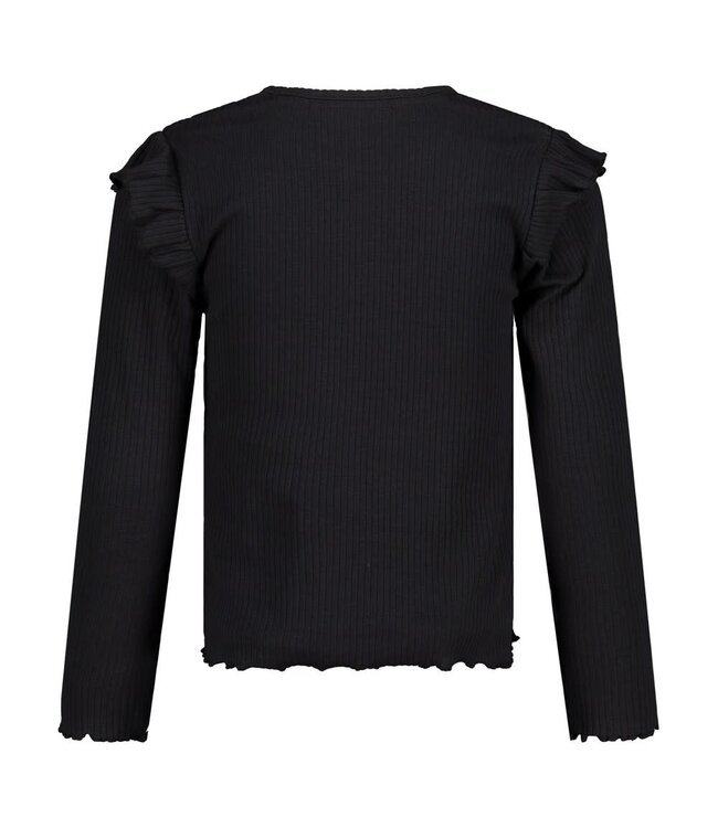 Jubel 91600472 Longsleeve rib - Moon Flowers Antraciet