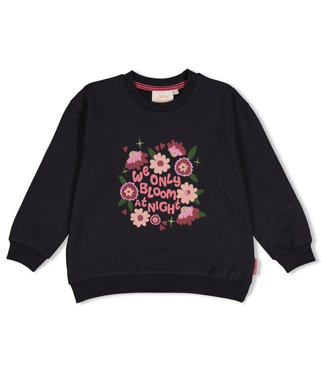 Jubel 91600479 Sweater relaxed fit - Moon Flowers Antraciet