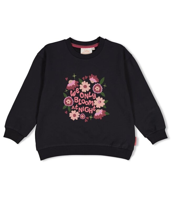 Jubel 91600479 Sweater relaxed fit - Moon Flowers Antraciet