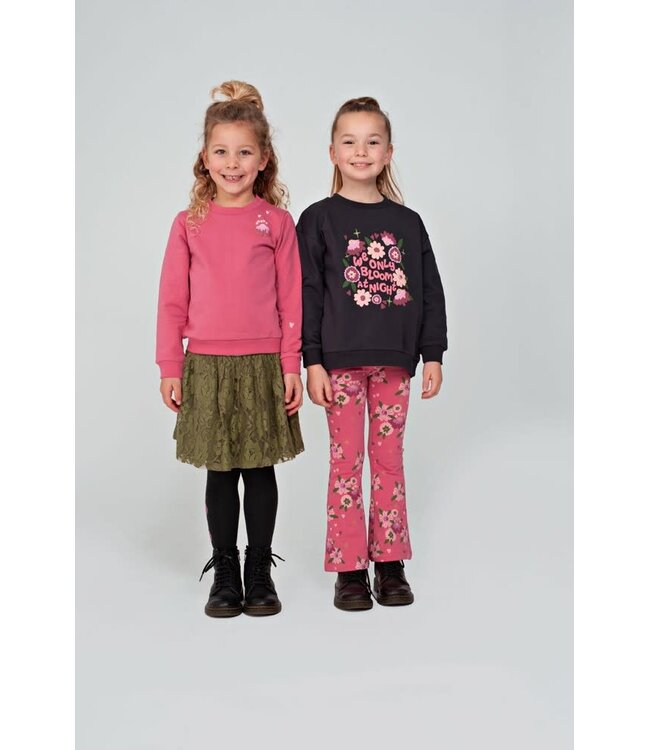 Jubel 91600479 Sweater relaxed fit - Moon Flowers Antraciet