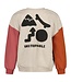 Sturdy 71600666 Sweater met backprint oversized - Mountain top Offwhite melange