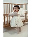 Feetje 51400597 Jurk met geborduurd tule - Dress to Impress Taupe melange