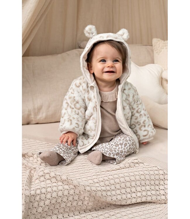 Feetje 51800370 Fake fur jasje met capuchon - Dress to Impress Offwhite