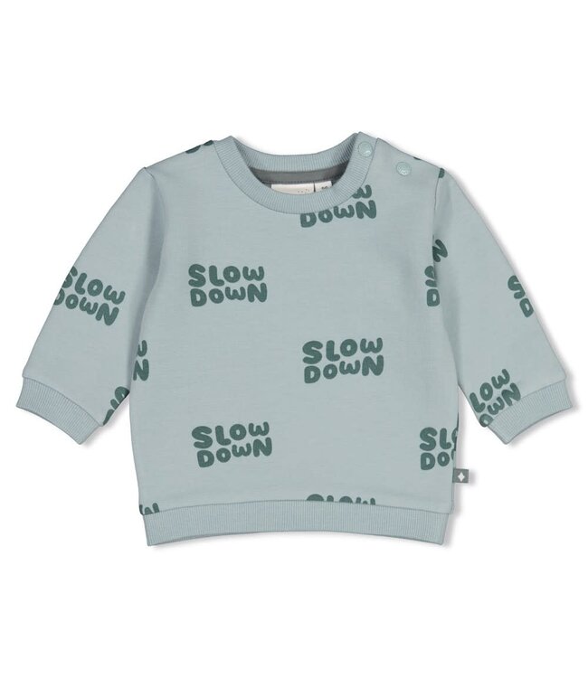 Feetje 51602829 Sweater AOP - Beep Beep Mint