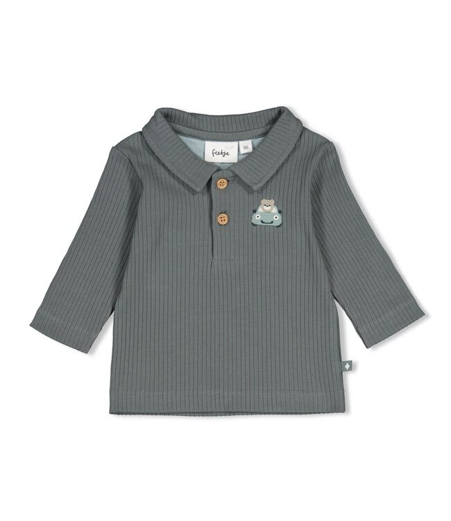 Feetje 51602830 Polo rib - Beep Beep Zeegroen