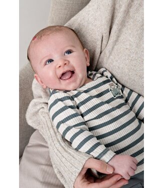 Feetje 51602832 Longsleeve rib met streep - Beep Beep Zeegroen