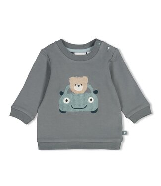 Feetje 51602833 Sweater - Beep Beep Zeegroen
