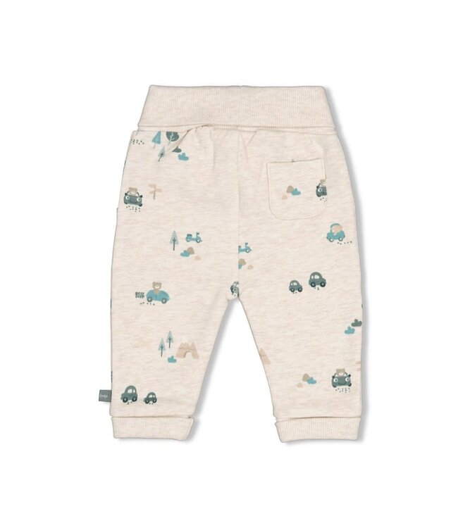 Feetje 52202595 Broek AOP - Beep Beep Offwhite melange