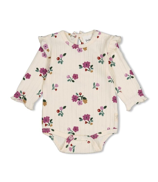 Feetje 50200272 Romper rib AOP - Afternoon Tea Creme
