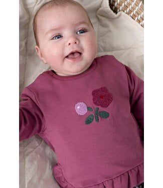 Feetje 51602826 Sweater ruches relaxed fit - Afternoon Tea Berry