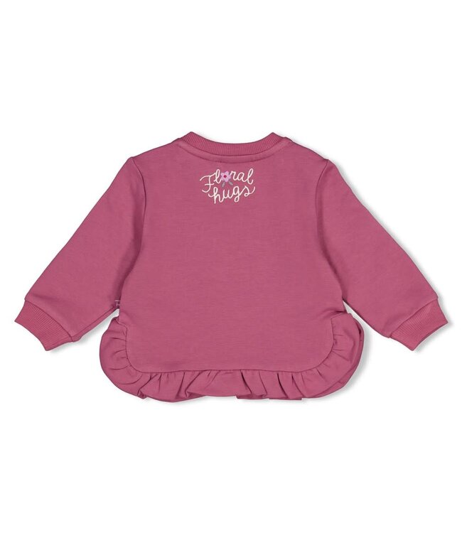 Feetje 51602826 Sweater ruches relaxed fit - Afternoon Tea Berry