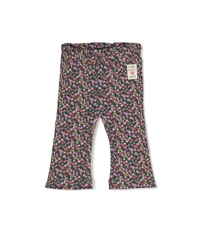 Feetje 52202588 Flare broek rib AOP - Afternoon Tea Groen
