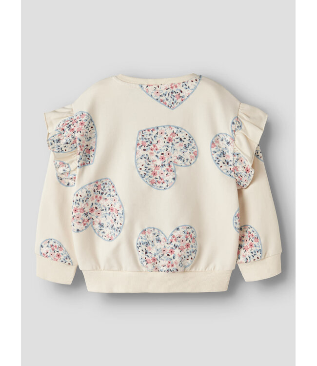 Name it mini NMFKIWILE LS NREG SWEAT Antique White 13258102