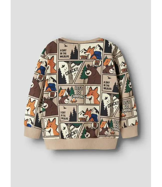 Name it mini NMMOSWALDY LS NREG SWEAT SESAME 13260177