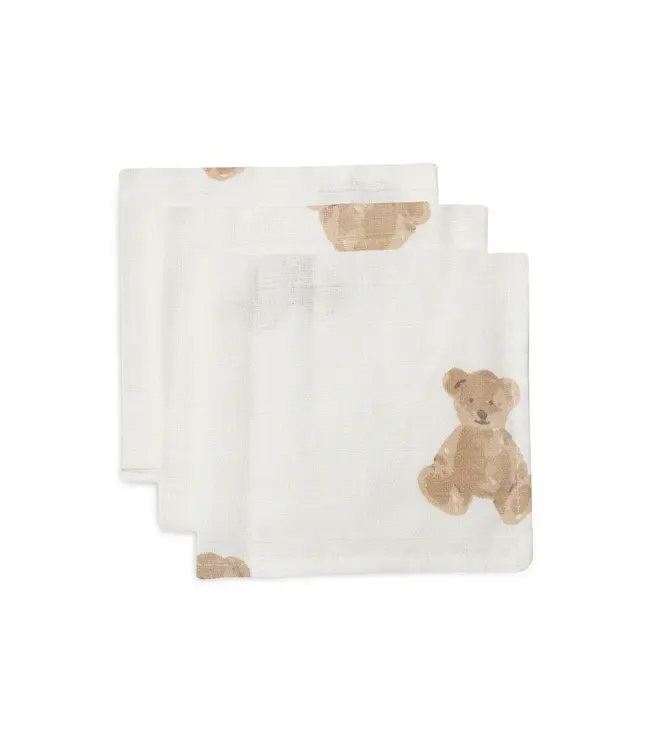 Jollein Monddoekje Hydrofiel 31x31 cm - Teddy bear