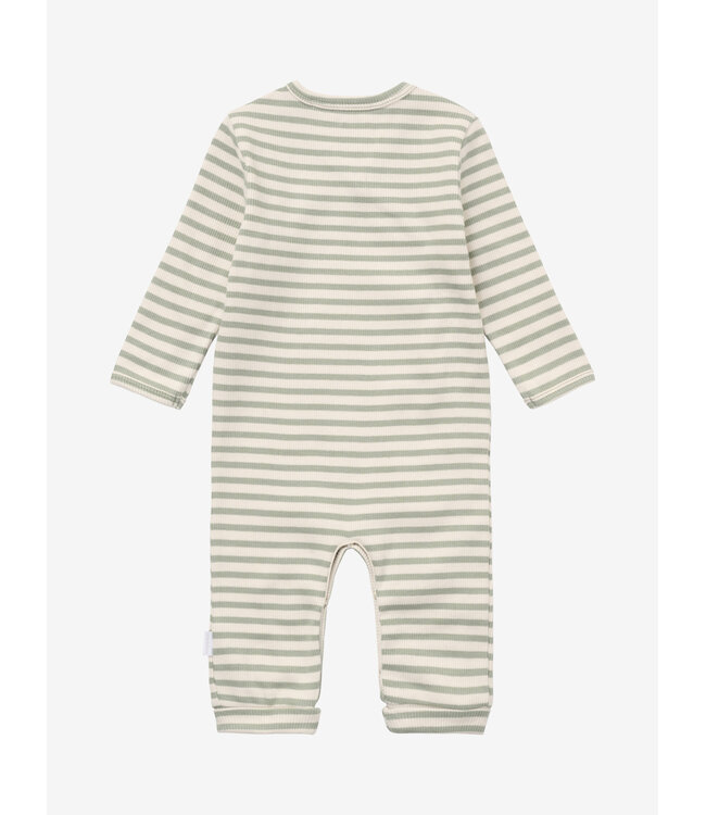 Noppies Playsuit LS stripe 1610015 -Iceberg Green