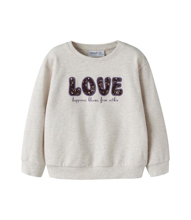 Name it mini NMFOCLOVE LS NREG SWEAT BR 13260197 Peyote Melange
