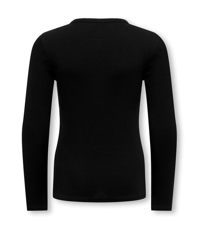 ONLY 15367892 KOGLUCKY L/S O NECK TOP JRS NOOS GRL Black