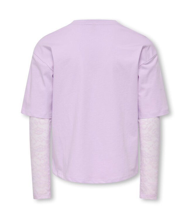 ONLY 15389057 KOGMENA LS LACE TOP CS EX JRS Orchid Bloom DTM Lace