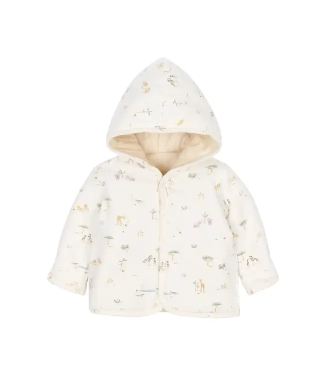 Little Dutch Safari Friends  Omkeerbaar Vest Beige met Capuchon