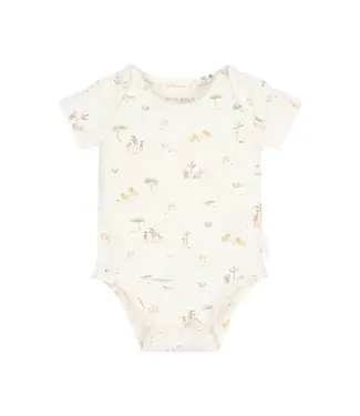 Little Dutch Romper korte mouw Creme Little Safari