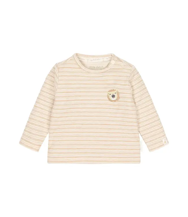 Little Dutch Safari Friends Shirt lange mouwen Streepjes Bruin