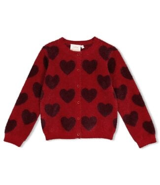 Jubel Meisjes hartjes Vest Cerise