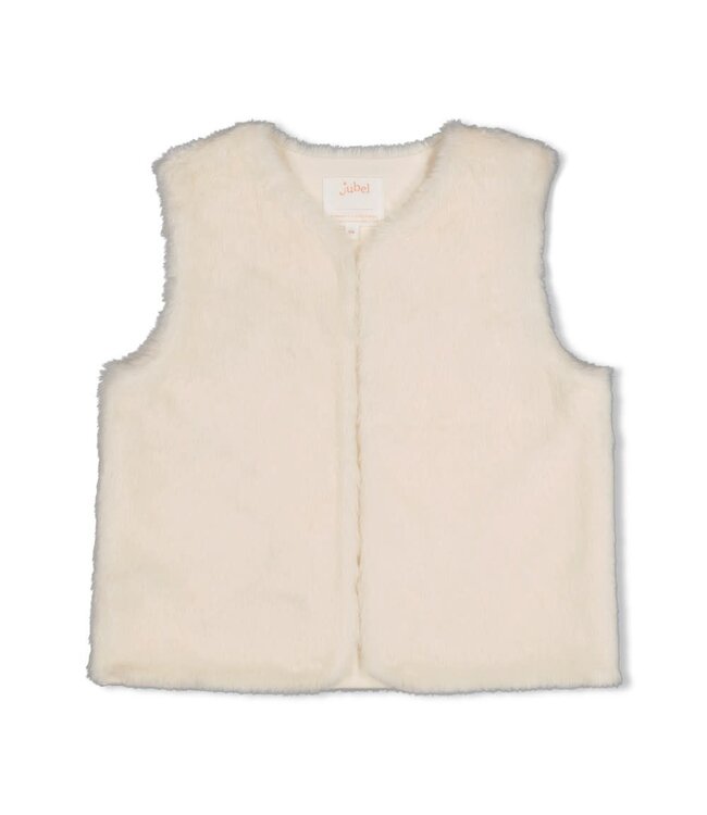 Jubel 91200024 Fake fur gilet - Daily Princess Offwhite