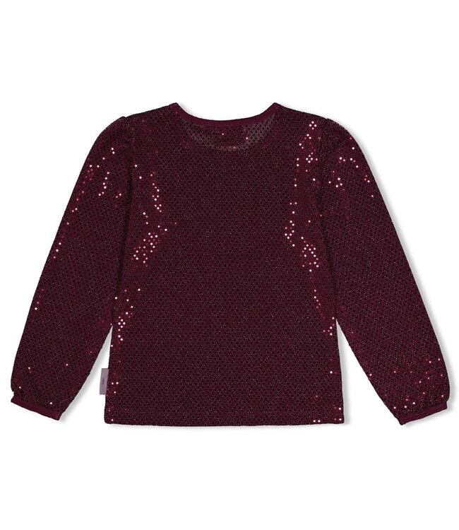 Jubel 91600495 Longsleeve pailetten - Daily Princess Bordeaux