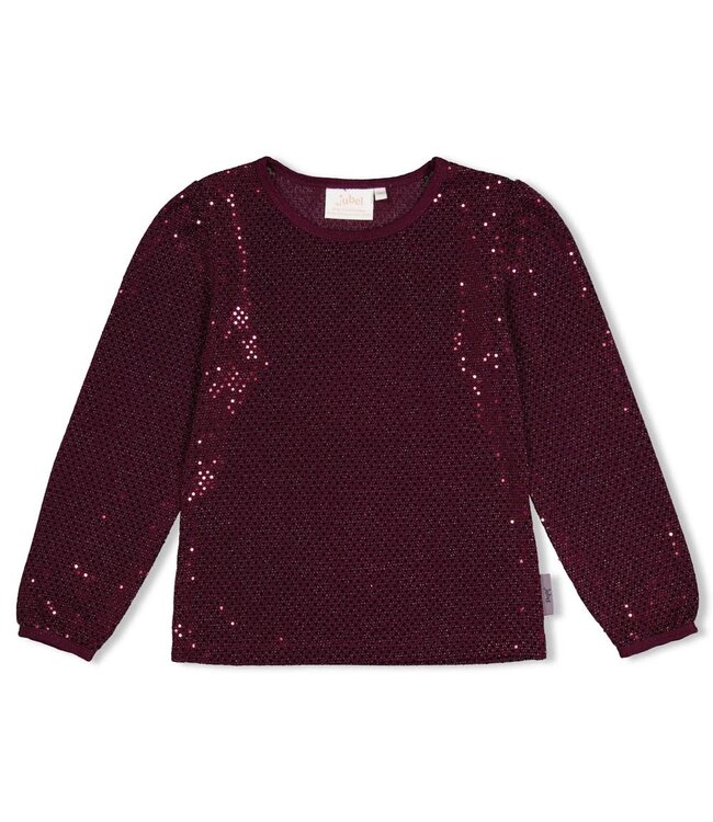 Jubel 91600495 Longsleeve pailetten - Daily Princess Bordeaux
