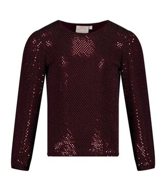 Jubel Longsleeve pailetten Bordeaux