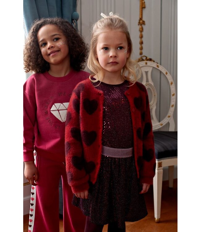 Jubel 91600495 Longsleeve pailetten - Daily Princess Bordeaux