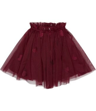The New Meisjes rokje tule hartjes burgundy