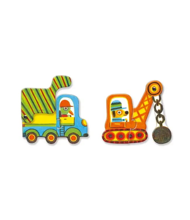 DJECO Puzzle duo voertuigen DJ08170