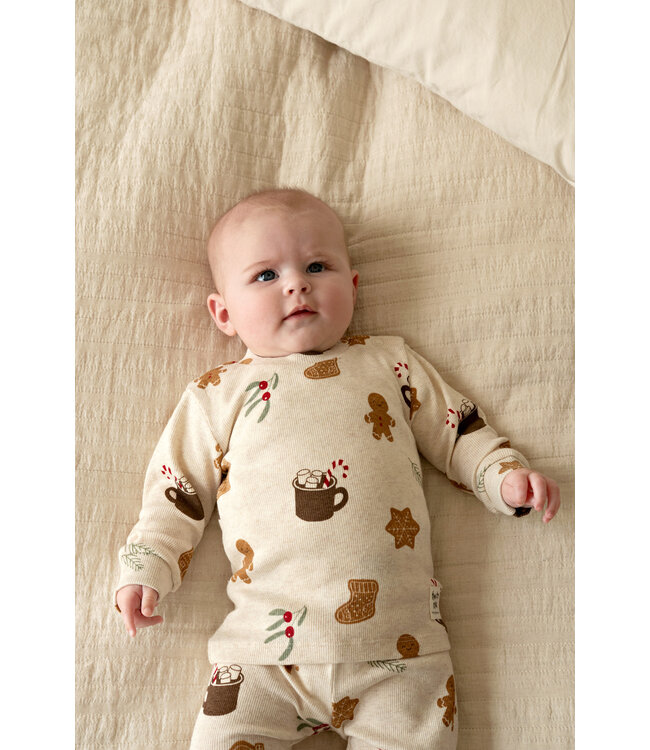 Feetje 50500098 Cosy Cookie - Premium Sleepwear  Offwhite melange