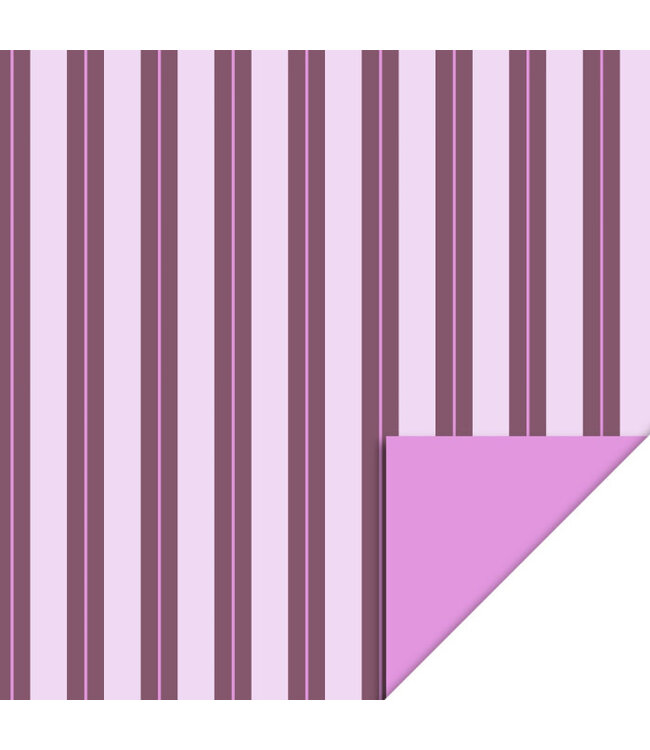Piraten & Prinsessen Ingepakt in Stripe Chalk Beet Red - Pink cadeaupapier