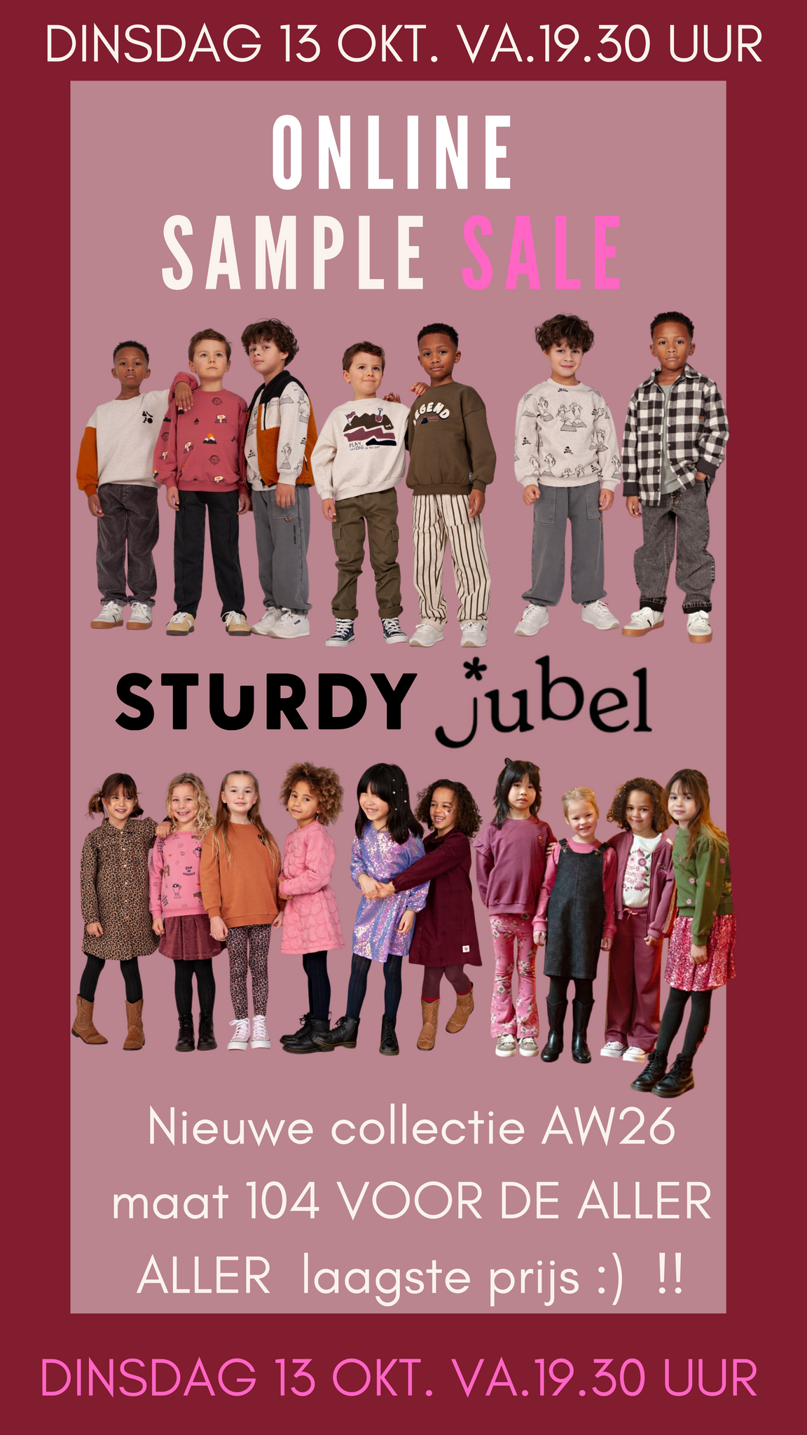 Jubel en Sturdy ONLINE SAMPLE SALE maat 104