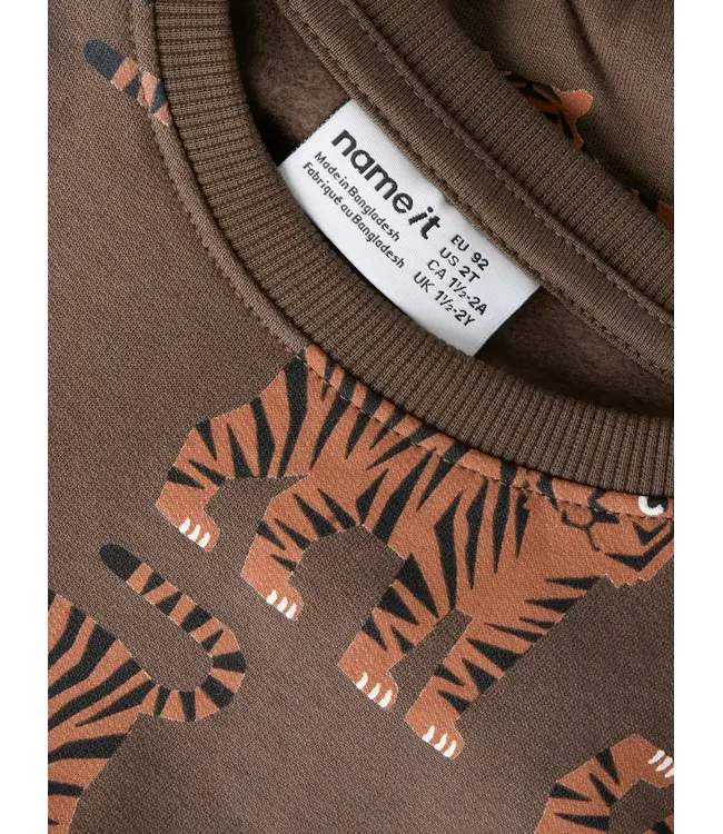 Name it mini 13264627 NMMLARSON LS NREG SWE BRU Chocolate brown