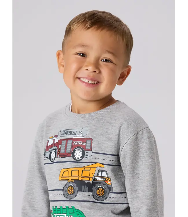 Name it mini 13258100 NMMJORGE TONKA NREG SWEAT UNB CPLG Grey Melange