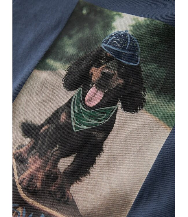 Name it mini 13238400 NMMVOTO LS NREG TOP Indigo/Skater Dog
